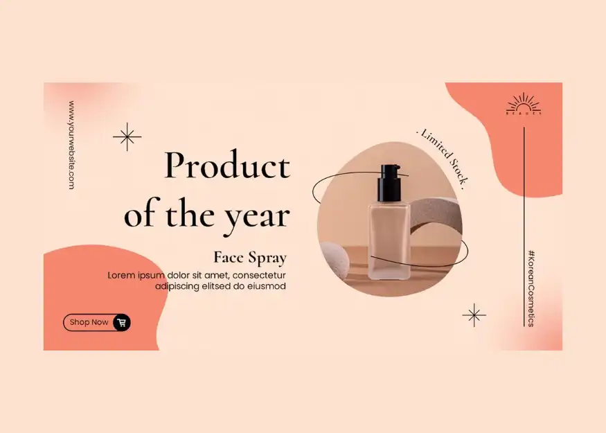 Beauty ecommerce website product display design